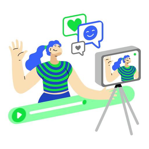 Girl doing Videography for social media